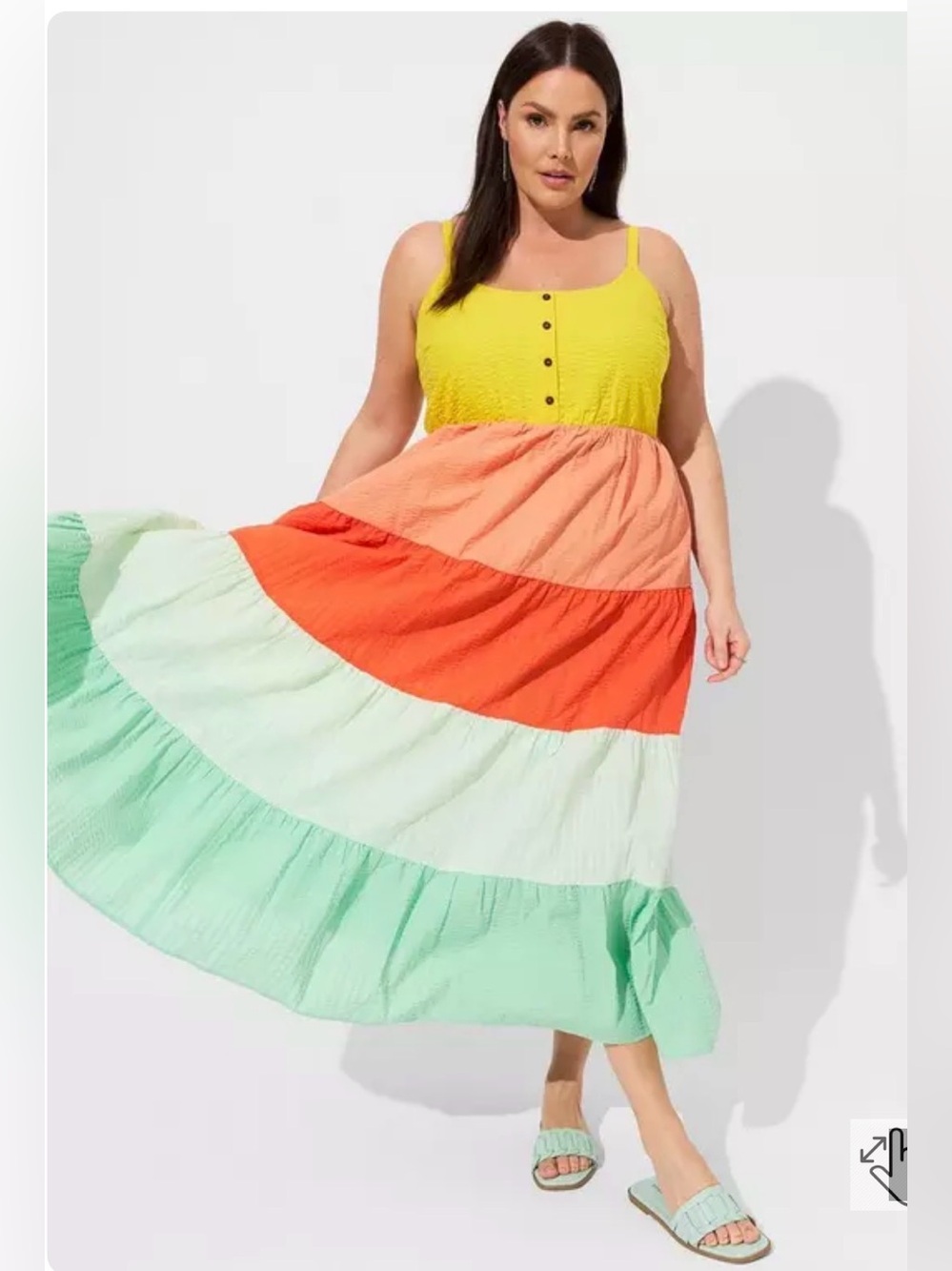 Torrid Colorblock Maxi Dress size 1X